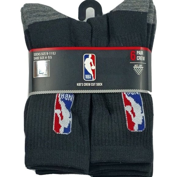 NBA  Logo Basketball Other - NBA Boys Crew Socks Net Dry Logo Basketball
